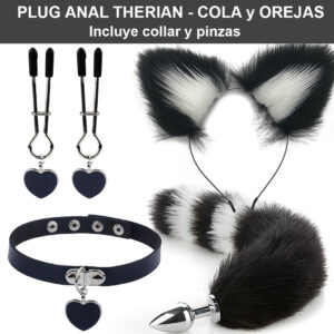 plug therian cola orejas collar y pinzas