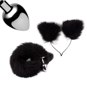 plug anal cola y orejas juguete sexual